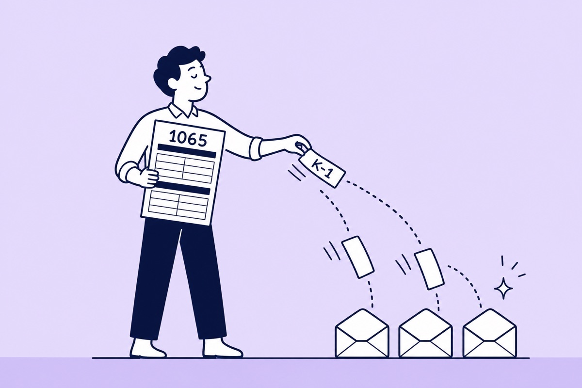 Tax schedule documents with calculator