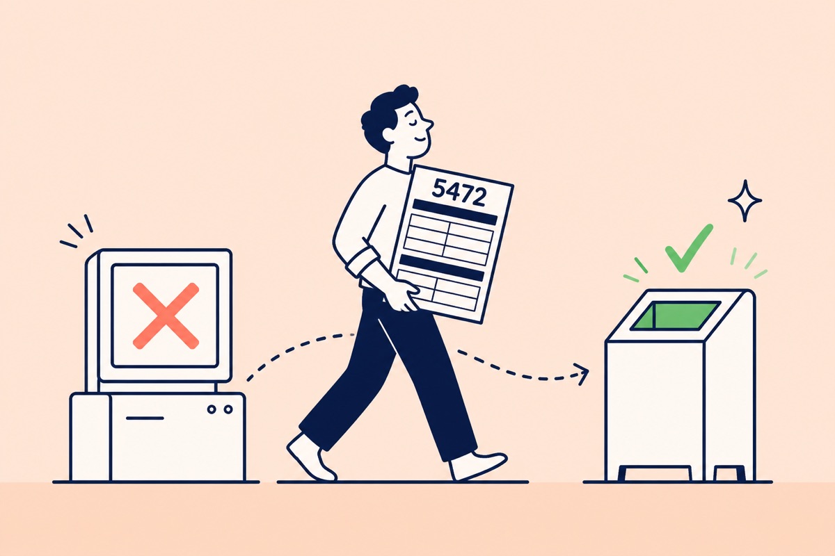 Frustrated person at laptop with tax software