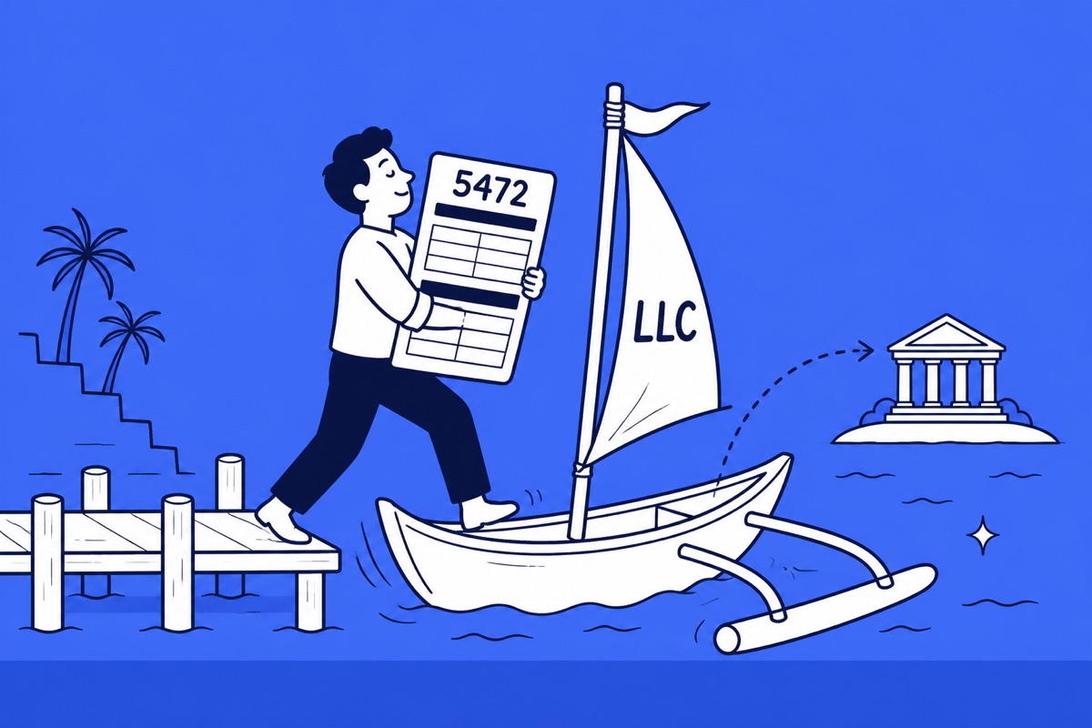 Filipino founder working with US business documents